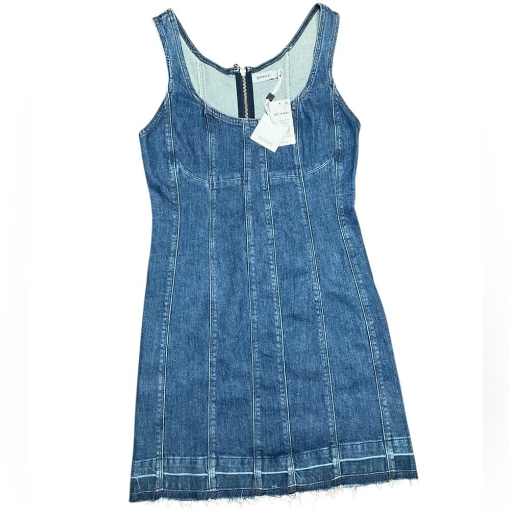 Simkhai Women’s Suzette Denim Mini Dress Size 6 NWT